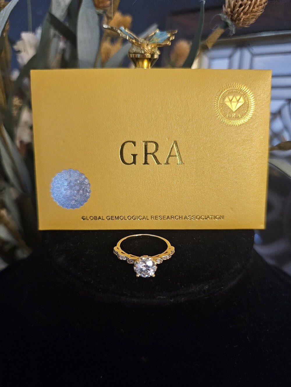 Moissanite Ring with GRA